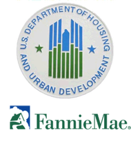 Housing and Urban Development logo and Fannie Mae logo